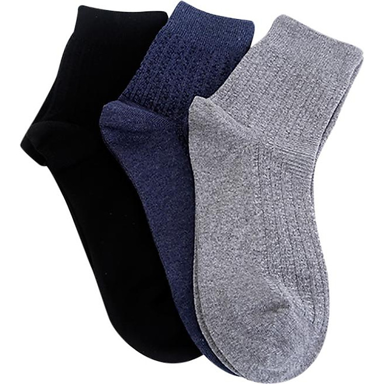 Combo 3 Đôi Vớ Nam Cổ Trung VIC MD04 - Freesize