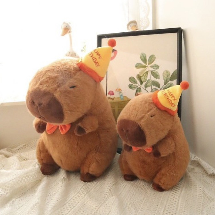 Thú nhồi bông Capybara đội nón Chính hãng Giá rẻ - Hình ảnh 5