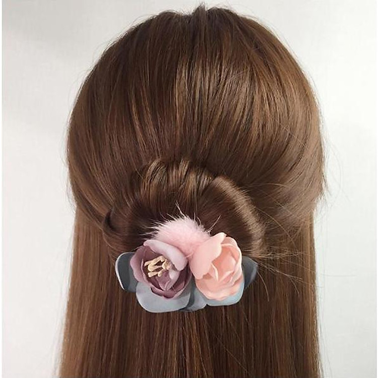 Dây hoa trà nhiều màu tạo kiểu tóc búi dễ dàng (Giao màu ngẫu nhiên)