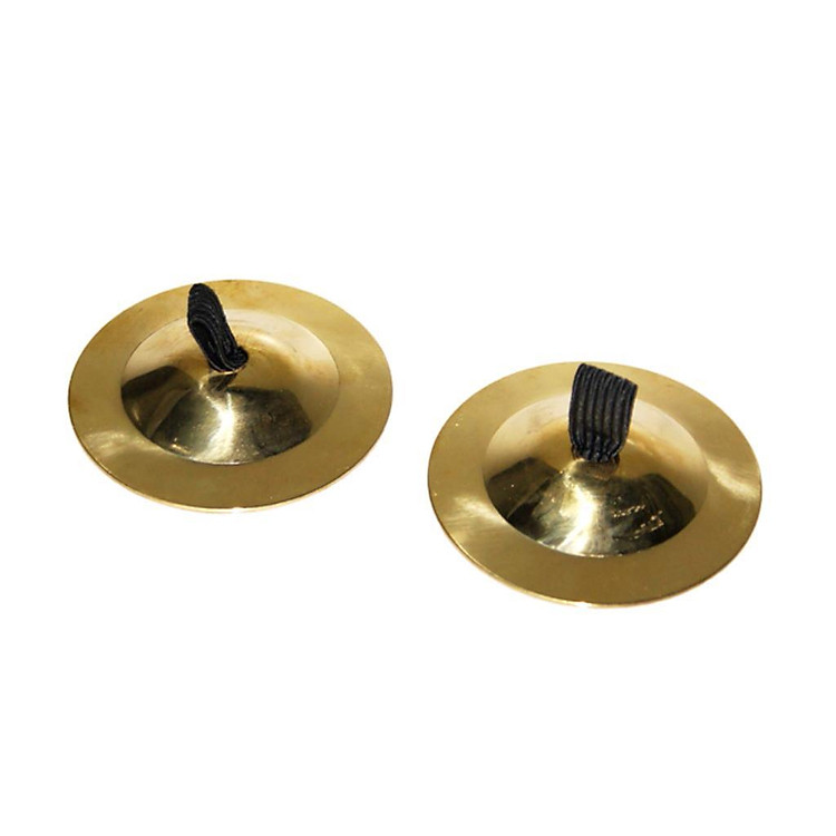 2 Pairs (4pcs) Gold Finger Cymbals Zills Belly Dance Dancer