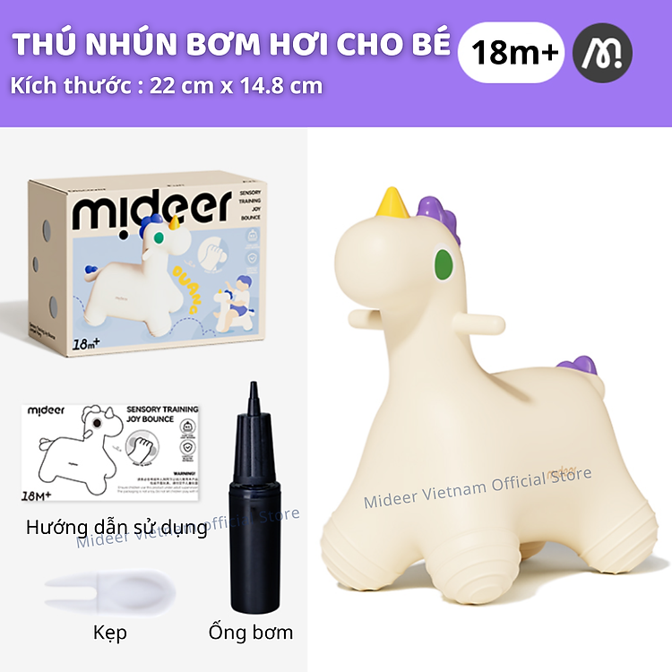 Thú nhún bơm hơi Mideer cho bé Chính hãng Tiết kiệm - Hình ảnh 2