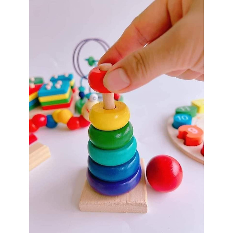 Combo 6 món đồ chơi gỗ Montessori Chính hãng Ưu đãi - Hình ảnh 3