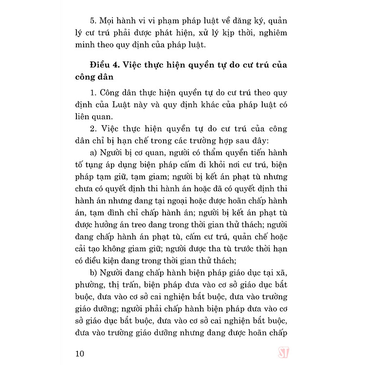 Luật cư trú - bản in năm 2021 - Ảnh 6