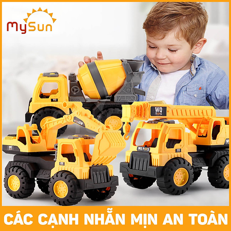 Bộ xe công trình đồ chơi cho bé Chính hãng Tiết kiệm - Hình ảnh 5