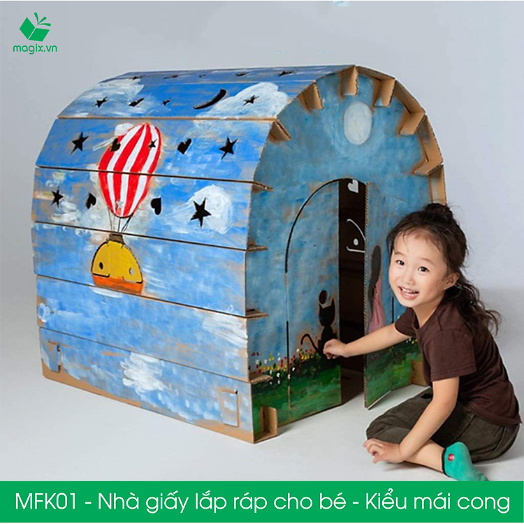 MFK01 - Nhà giấy carton cho bé Chính hãng Giá rẻ - Hình ảnh 4