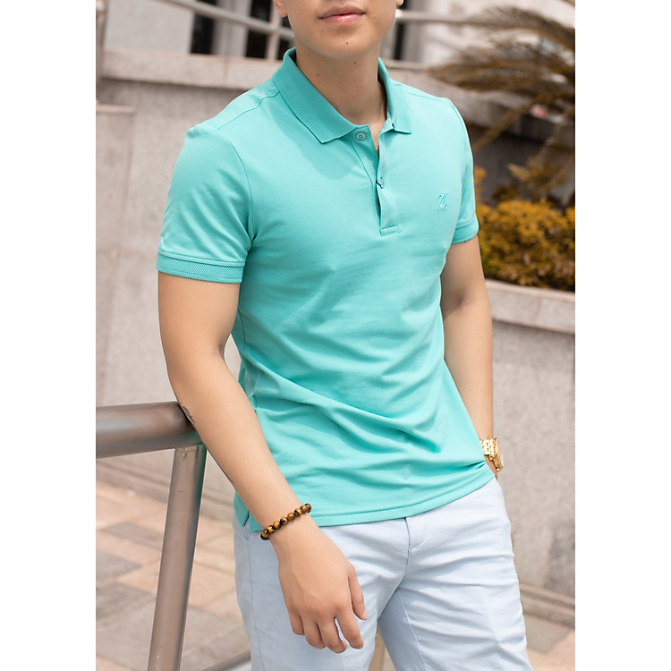 Áo Thun Nam Polo Ngắn Tay (APC0306S1-01) Thêu Logo,Cổ Dệt Cao Cấp Trẻ Trung, Nam Tính