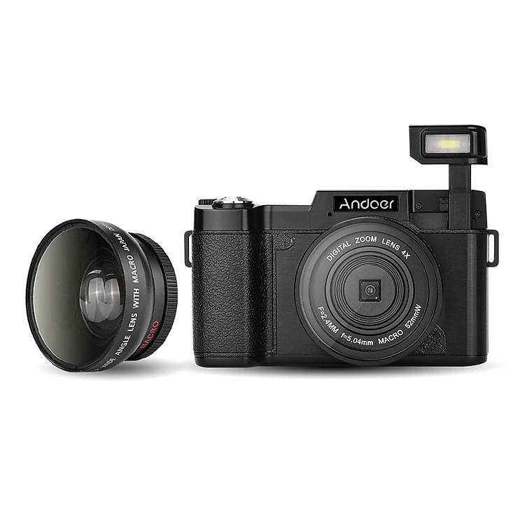 Máy Ảnh Full HD Chống Lắc 4X Kỹ Thuật Số Tích Hợp Đèn Pin Có Thể Mở Rộng Và Lọc Ánh Sáng Andoer (3.0) (1080P 15fps Full HD 24MP)
