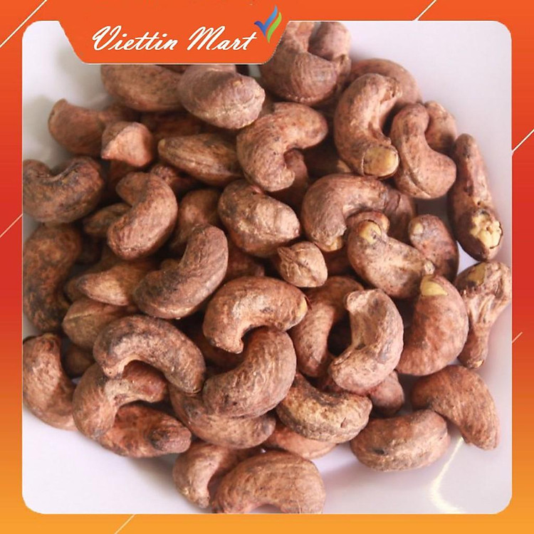 250G Hạt Điều Rang Muối Nguyên Hạt Còn Vỏ Lụa Hàng Ngon Loại 1