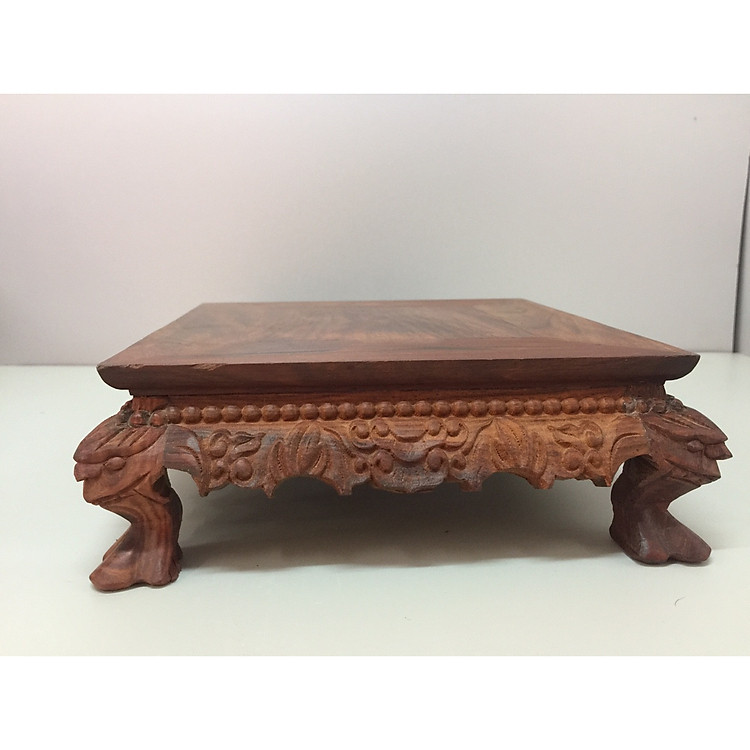 Đôn vuông kê tượng Gỗ Trắc( đang để Mộc tự nhiên) Dài 20cm, sau20cm , cao 7,5cm