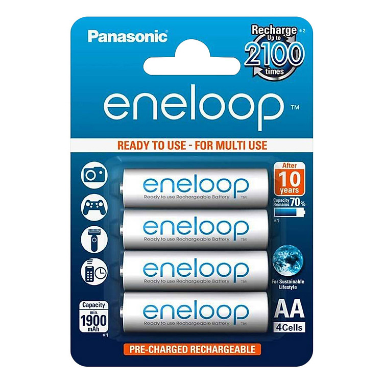 Pin sạc AA - Panasonic - Eneloop 1900mah - Hàng Nhập Khẩu