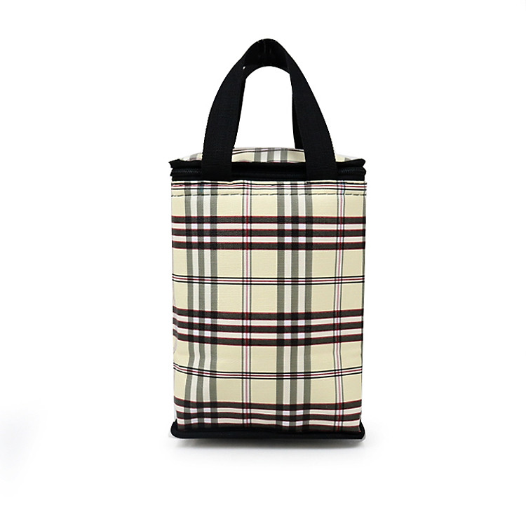 Túi giữ nhiệt kiểu đứng caro thổ cẩm