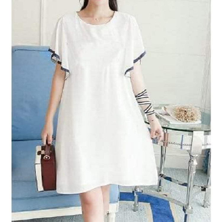 Đầm bầu đẹp váy bầu xinh tay cánh tiên trắng DN19072508