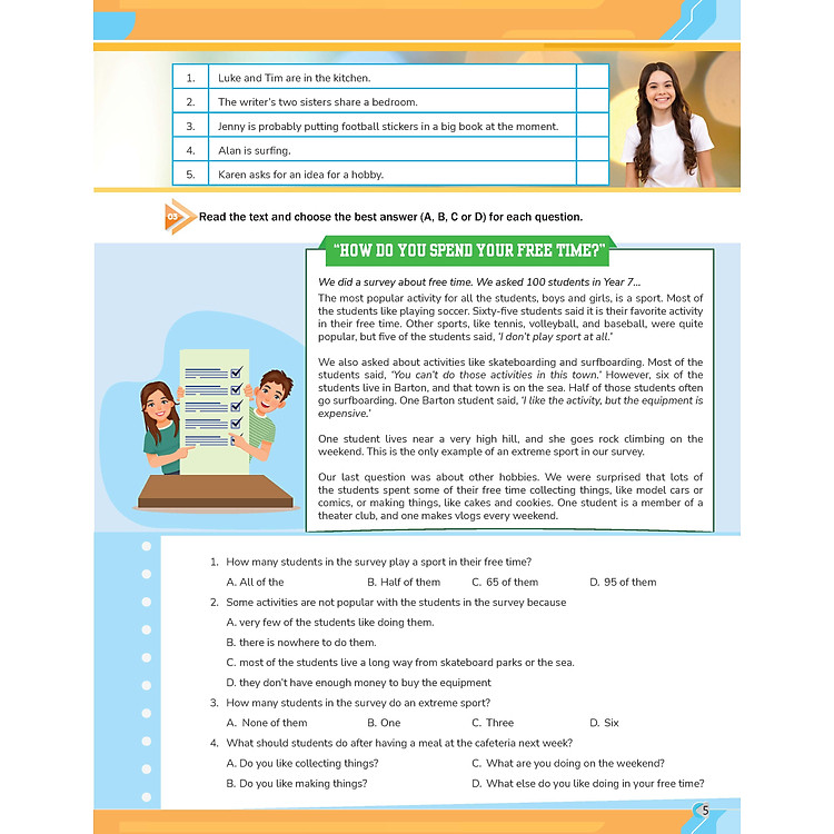 Tăng cường kĩ năng Đọc, Nghe và Giao tiếp Tiếng Anh Lớp 7 - Ảnh 7