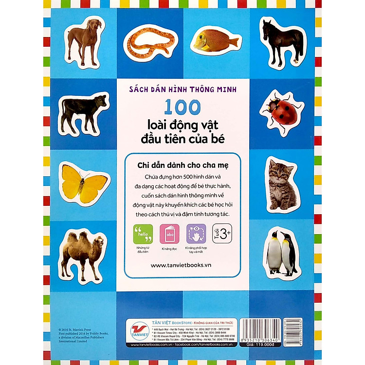 Sách Dán Hình Thông Minh - 100 Loài Động Vật Đầu Tiên Của Bé - Ảnh 7