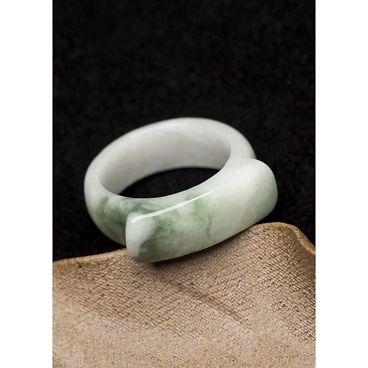 Nhẫn nam cẩm thạch sơn thủy ni 19 mệnh hỏa, mộc - Ngọc Quý Gemstones