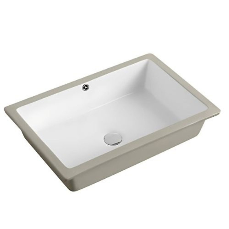 Lavabo hình chữ nhật âm bàn, chất liệu Sứ, kích thước 600x400x180mm, màu Glossy White, hiệu Trevi TVLRE944W