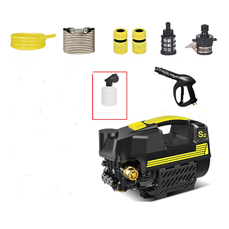 Máy xịt rửa xe công suất mạnh tự hút nước tặng bình xịt xà bông S960