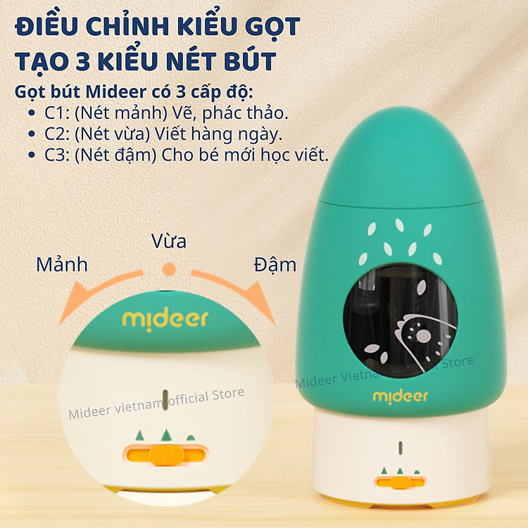 Gọt bút chì tự động Mideer (Máy màu vàng) - Ảnh 7
