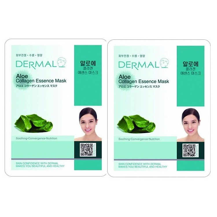 Set 2 Mặt nạ dưỡng da tinh chất lô hội Dermal