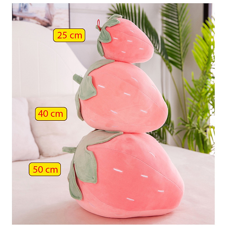 Mua tại Tiki: Gối ôm trái dâu siêu mềm 50cm Chính hãng Tiết kiệm