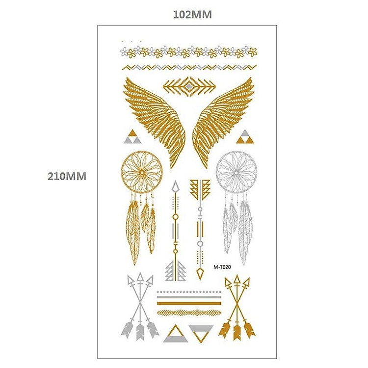 Xăm Nhũ Cánh Thiên Thần Tạm Thời Henna Legaxi - Ảnh 4