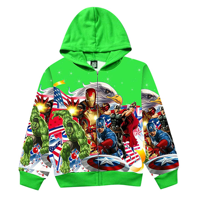 Áo Khoác Bé Trai AVENGERS BONCHOP ABT-97109666XL - Xanh Lá
