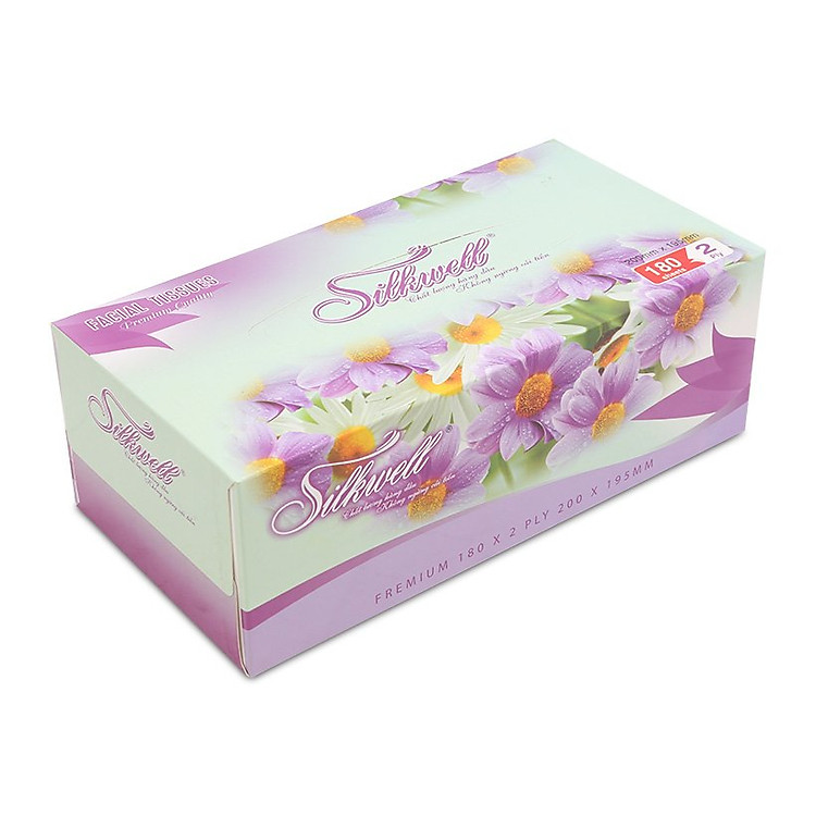 3 Hộp Khăn giấy hộp Silkwell 180 tờ / hộp