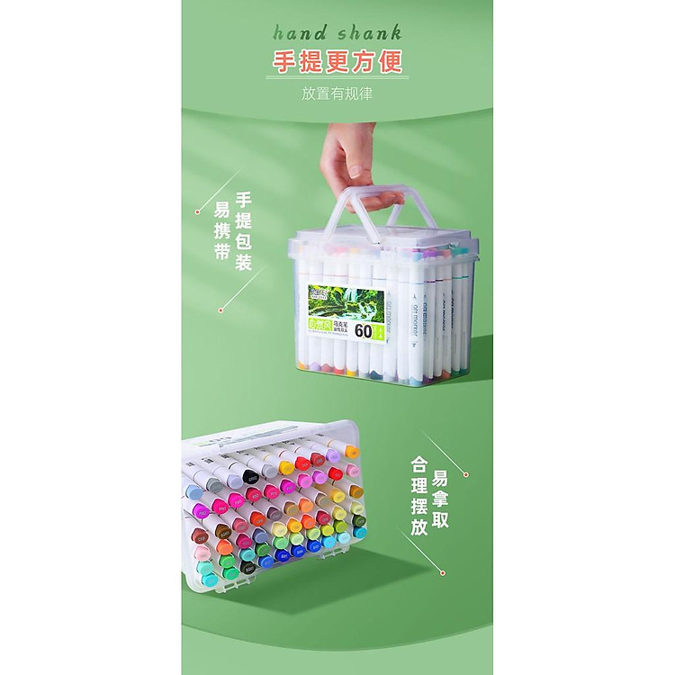 Hộp Bút Lông Hai Đầu BAOKE (36 màu) - Ảnh 2