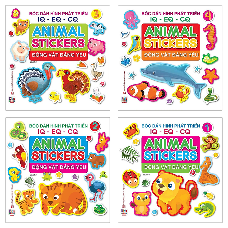 Bóc Dán Sticker Cho Bé – Động Vật Đáng Yêu