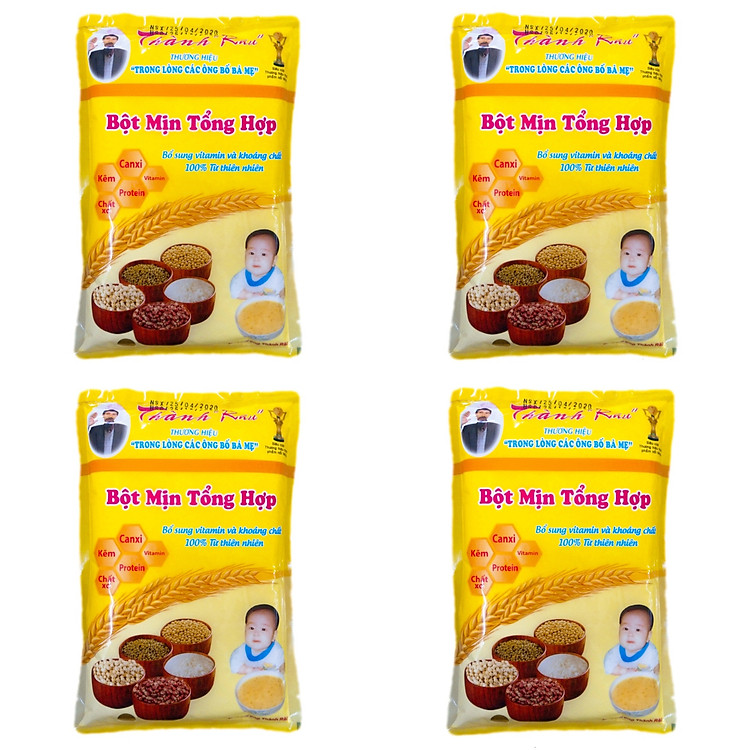 COMBO 4 GÓI BỘT DINH DƯỠNG ĂN DẶM CHO TRẺ EM THÀNH RÂU - 2KG