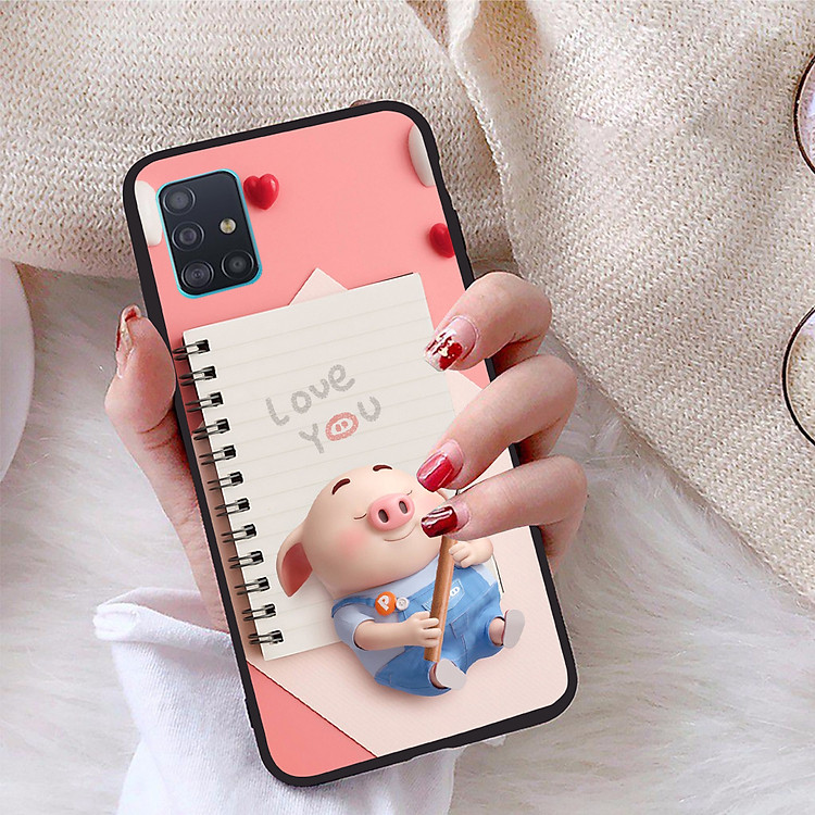 Ốp lưng dành cho Samsung Galaxy A51 viền dẻo TPU Bộ Sưu Tập Lợn Tết - Hàng chính hãng