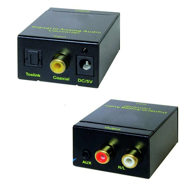 Bộ chuyển đổi tín hiệu âm thanh quang (Optical) sang Analog (RCA) có cổng 3.5 kèm dây nguồn Usb
