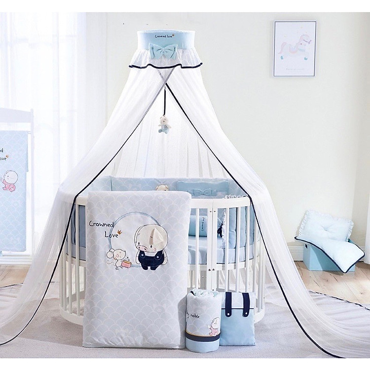 Màn Nằm Cũi Cho Bé - Bao Phủ Toàn Cũi, Điều Chỉnh Độ Cao, Dễ Dàng Di Chuyển
