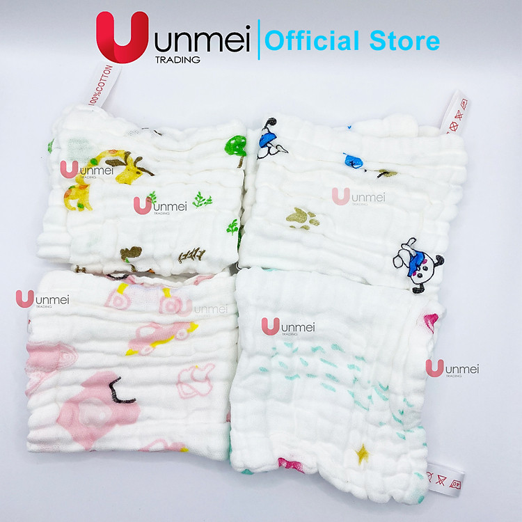 Mua Khăn Sữa Cotton Unmei 6 lớp cho Bé Chính hãng Ưu đãi - Hình ảnh 3