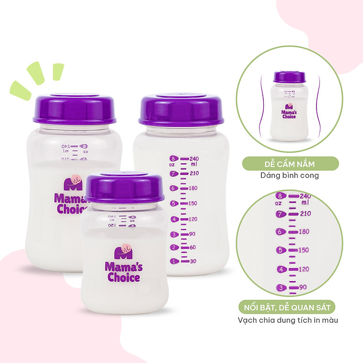 Bình Trữ Sữa Mama's Choice 180ml Uy tín Tiết kiệm - Hình ảnh 4