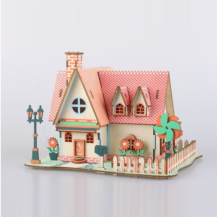 Đồ chơi lắp ráp gỗ 3D Mô hình Nhà Sunflower Manor