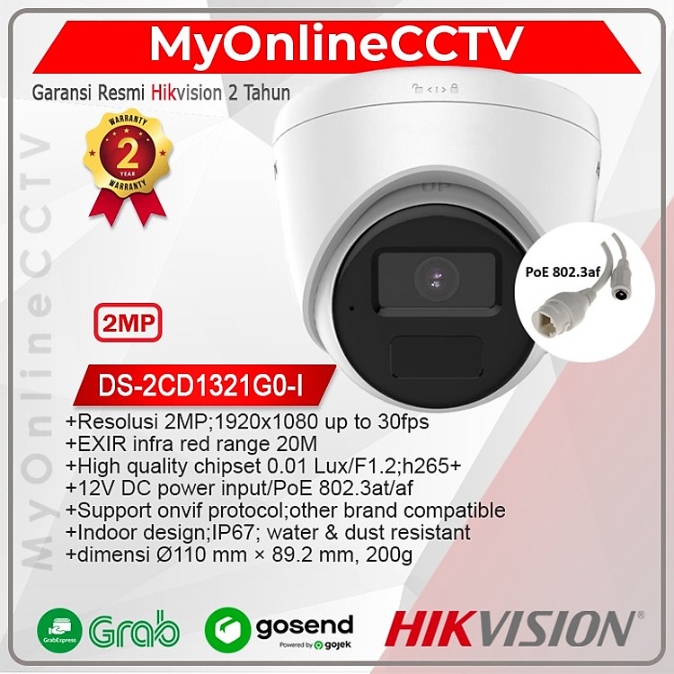 DS-2CD1323G0E-I(L) CAMERA DÒNG 1- IPC H265 - Sản phẩm chính hãng HIKVISION. Bảo hành 24 tháng