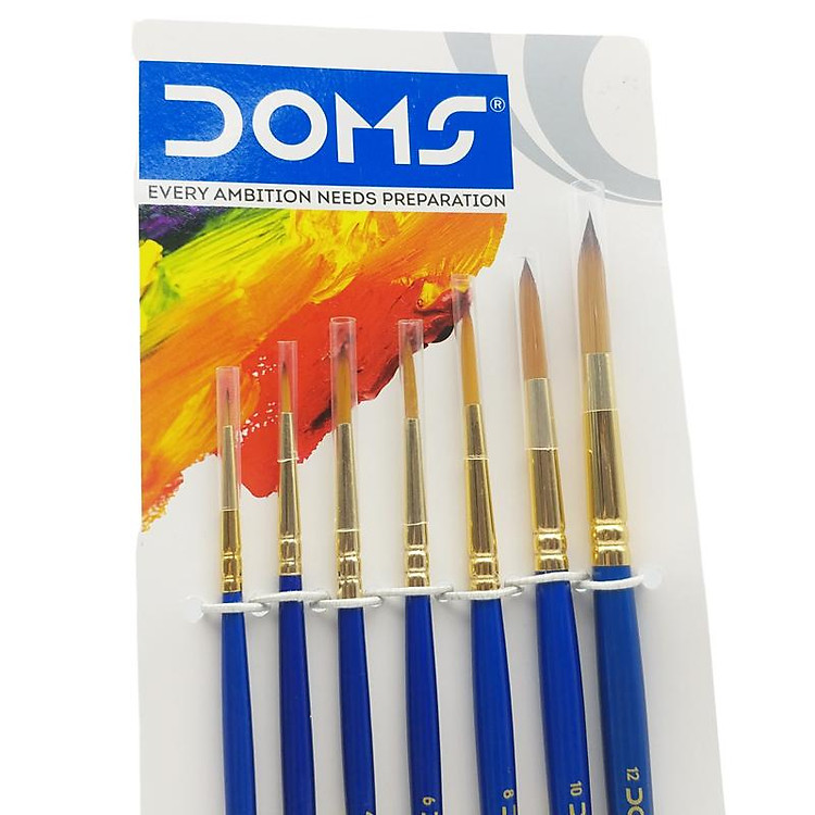 Bộ Cọ Vẽ Đầu Tròn DOMS Artistic 8066 (7 cây) - Ảnh 4