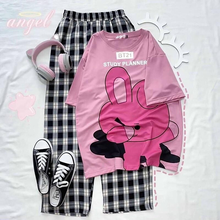 Set Áo From Rộng +Quân suông ống rộng From 40kg đến 6kg