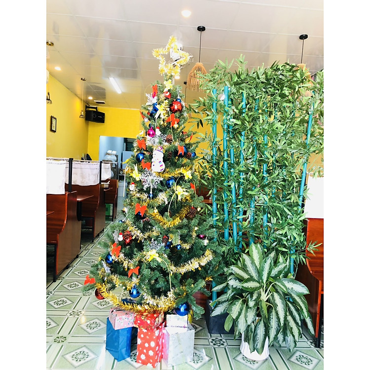 Cây thông noel màu xanh cao 2m - Ảnh 2