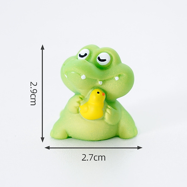 Mô Hình Cá Sấu Xanh Mini Trang Trí Decord (Mẫu 3)