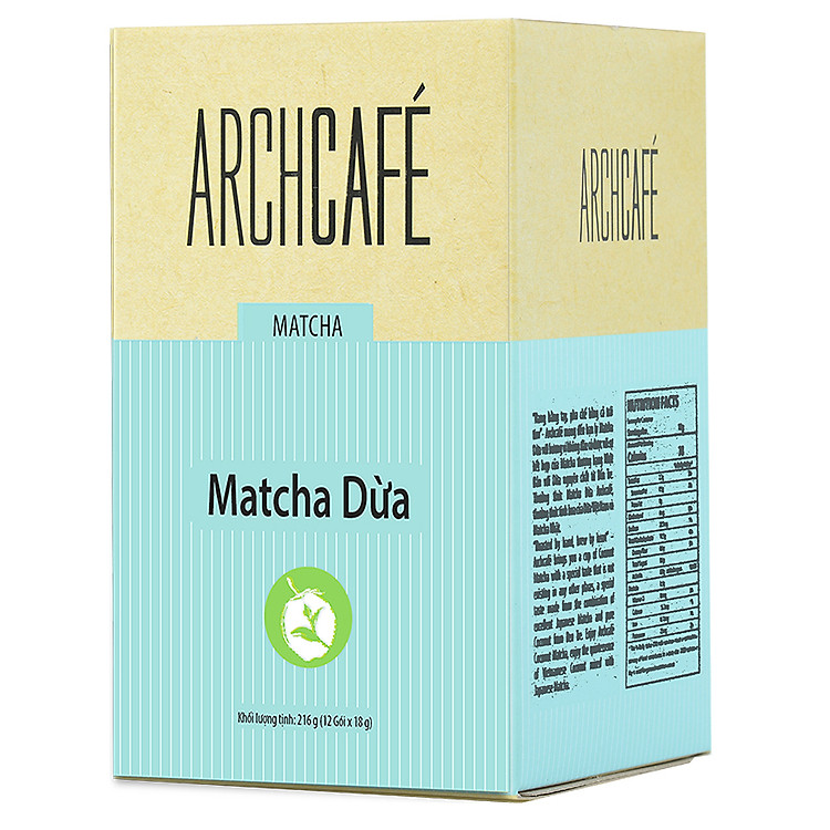 Matcha Dừa Archcafé (12 gói x 18g)