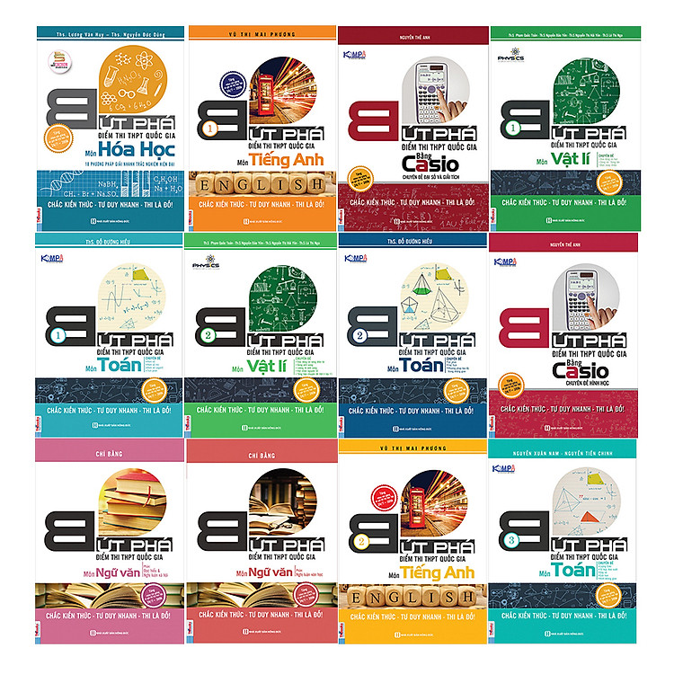 Combo Bứt Phá THPTQG Trọn Bộ 5 Môn 12 Chủ Đề (12 Quyển)