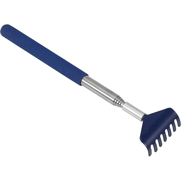 Dụng cụ cào lưng bằng thép không gỉ, Dụng cụ cào chất lượng cao với thanh có thể mở rộng Có thể mở rộng để gãi đầu và lưng Công cụ massage cơ thể (Màu xanh da trời)