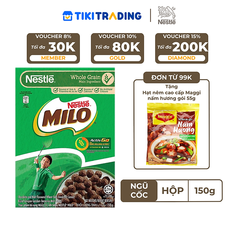Ngũ cốc ăn sáng MILO (Hộp 150g)