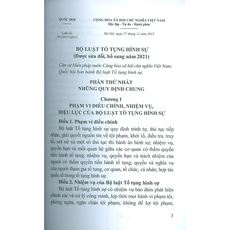 Bộ Luật Tố Tụng Hình Sự Năm 2015 Sửa Đổi, Bổ Sung Năm 2021 - Ảnh 3