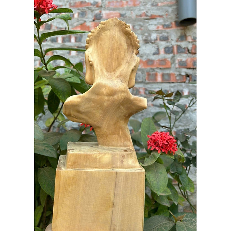 Tượng Phật Gỗ Ngọc Am (30x12x8cm) - Ảnh 3