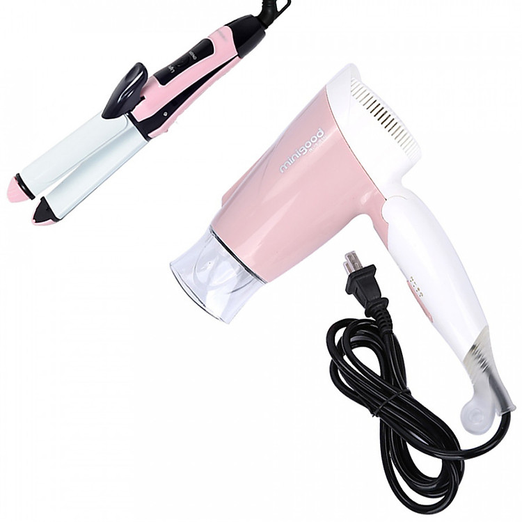 Combo Máy uốn duỗi tóc 2 trong 1 và máy sấy tóc 2 chế độ phong cách Hàn Quốc - EM082