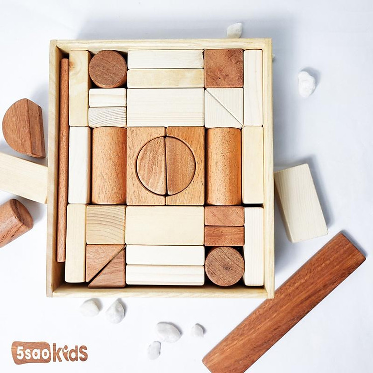 Bộ xếp hình khối 31 miếng gỗ Chính hãng Giá rẻ