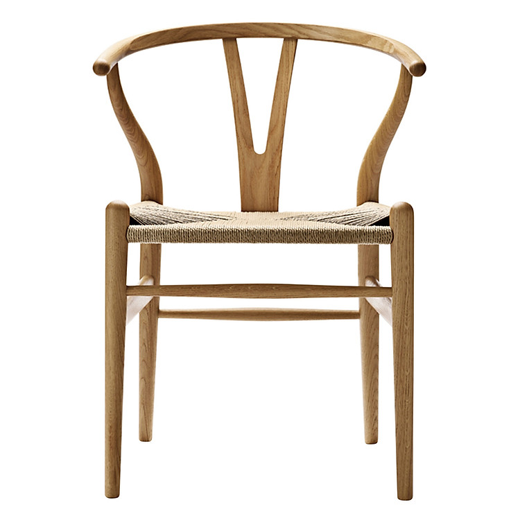 Ghế Gỗ Đan Cói Wishbone KOZOKA - Nâu Gỗ Sáng